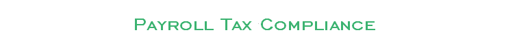 Payroll Tax Compliance 